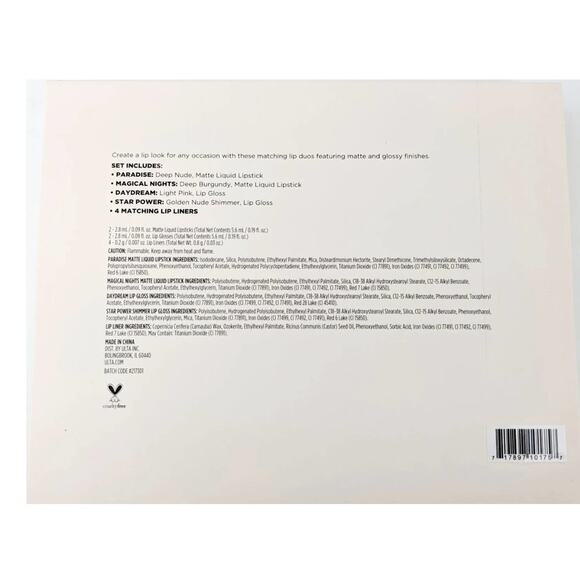 LIPSTICK, LIP GLOSS, & LIP LINER SET 8 PIECE ULTA BEAUTY "MATCHMAKER" GREAT GIFT - Picture 2 of 3